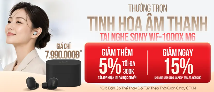 Tai nghe Sony WF-1000X M6
